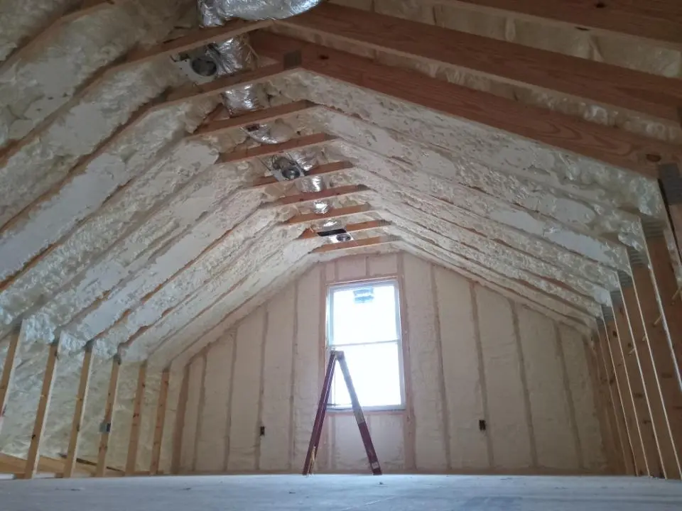 Spray foam roofing application for Crawl Space Insulation project in Cumberland